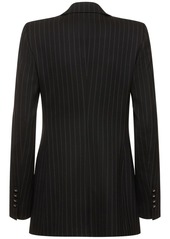 Dolce & Gabbana Pinstriped Wool Single Breasted Jacket