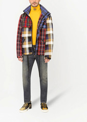 Dolce & Gabbana plaid-check patchwork coat