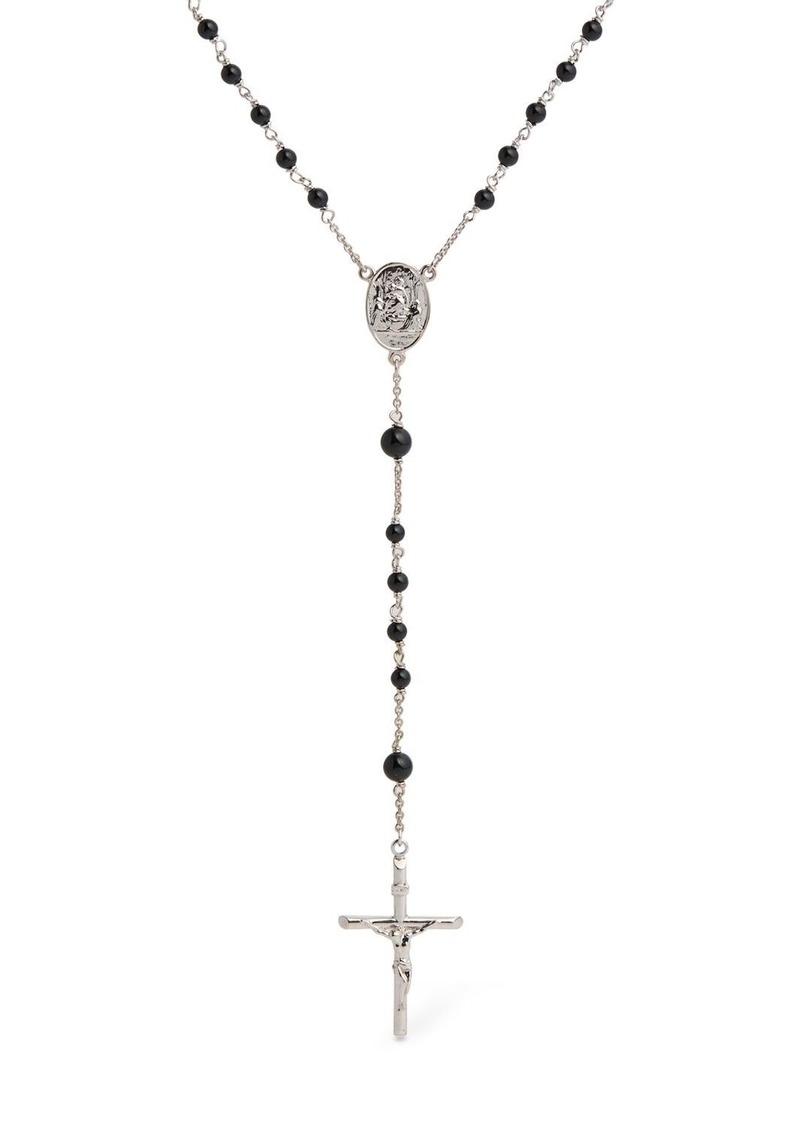 Dolce & Gabbana Plated Rosary Pendant Necklace