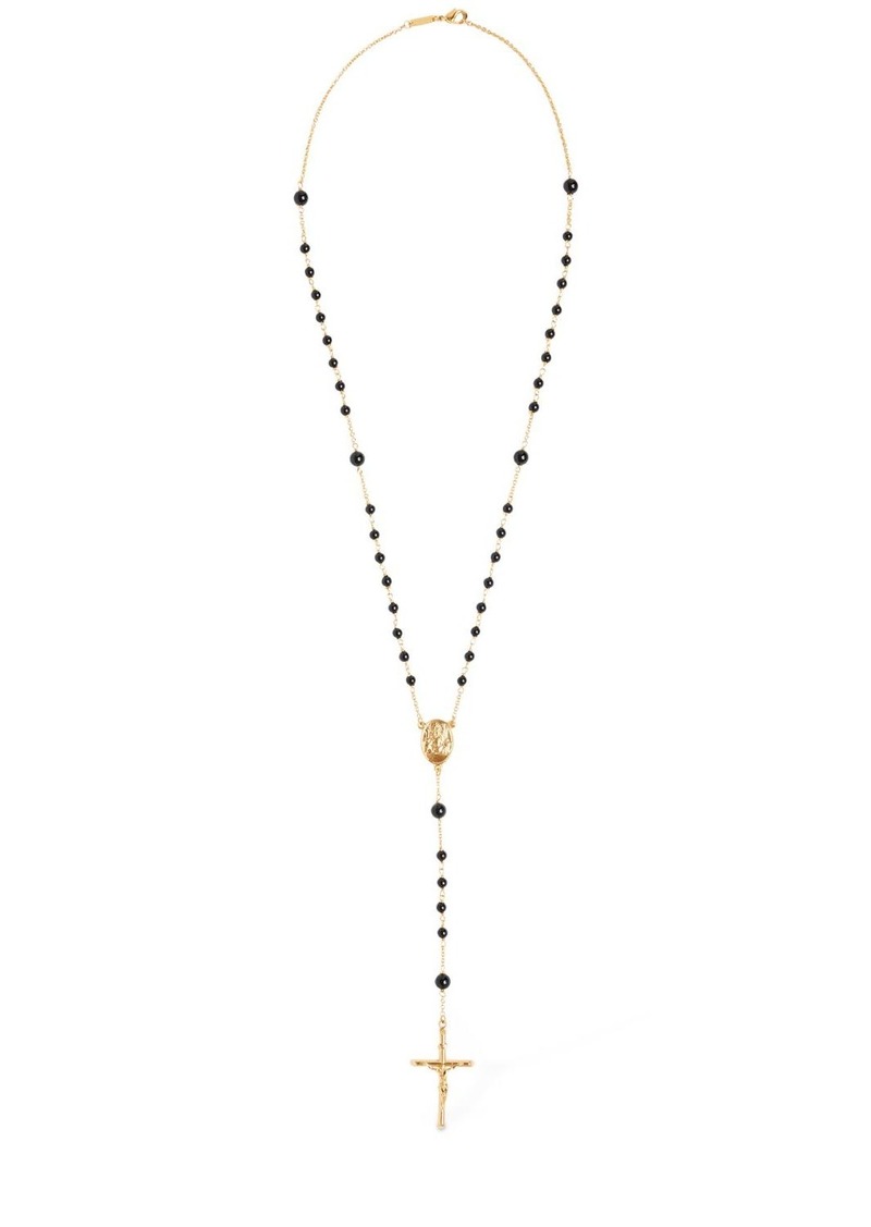 Dolce & Gabbana Plated Rosary Pendant Necklace