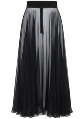 Dolce & Gabbana Pleated Silk Midi Skirt