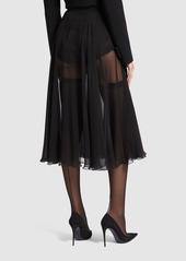 Dolce & Gabbana Pleated Silk Midi Skirt