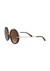 Dolce & Gabbana Plissé round-frame sunglasses