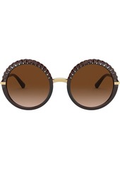 Dolce & Gabbana Plissé round-frame sunglasses