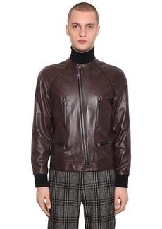 Dolce & Gabbana Plongé Leather Blouson Jacket