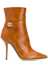 Dolce & Gabbana Cardinale crossed logo ankle boots