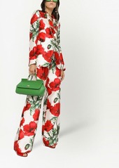 Dolce & Gabbana poppy-print double-breasted blazer