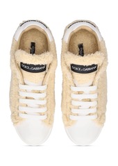 Dolce & Gabbana Portofino Faux Fur Sneakers