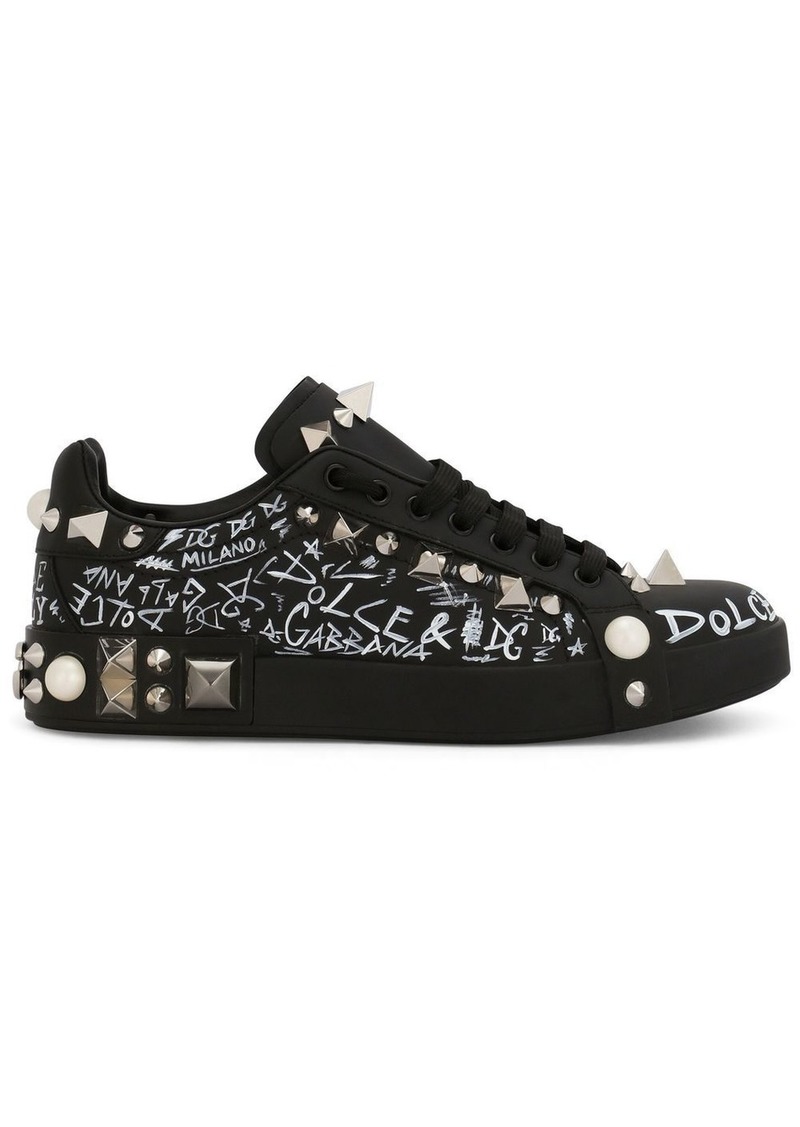 Dolce & Gabbana Portofino spike-stud low-top sneakers