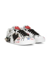 Dolce & Gabbana Portofino patch-detail leather sneakers