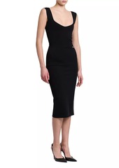 Dolce & Gabbana Portrait Sleeveless Knit Midi-Dress