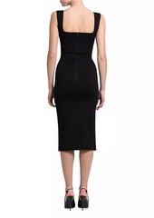 Dolce & Gabbana Portrait Sleeveless Knit Midi-Dress