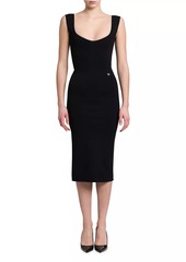 Dolce & Gabbana Portrait Sleeveless Knit Midi-Dress