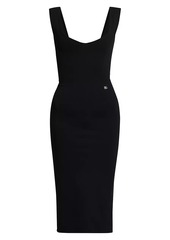 Dolce & Gabbana Portrait Sleeveless Knit Midi-Dress