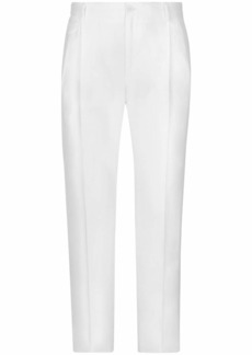 Dolce & Gabbana pressed-crease linen trousers