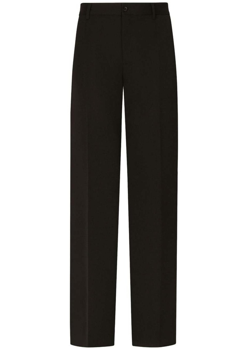 Dolce & Gabbana pressed-crease tailored-cut trousers