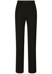 Dolce & Gabbana pressed-crease wool trousers