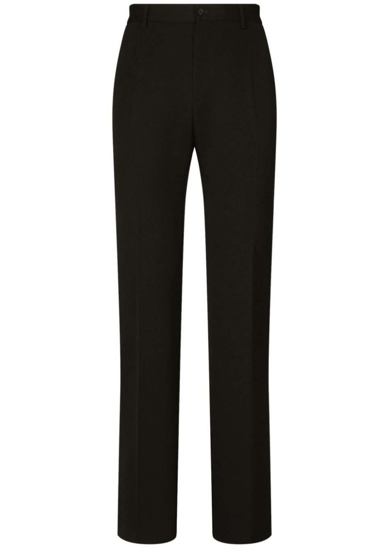 Dolce & Gabbana pressed-crease wool trousers