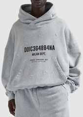 Dolce & Gabbana Printed Cotton Jersey Oversized Hoodie