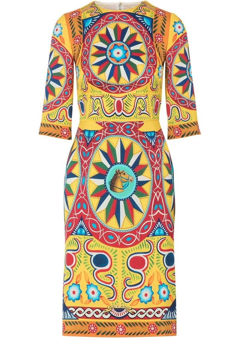 Dolce & Gabbana Carretto-print midi dress