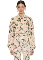 Dolce & Gabbana Printed Silk Charmeuse Shirt