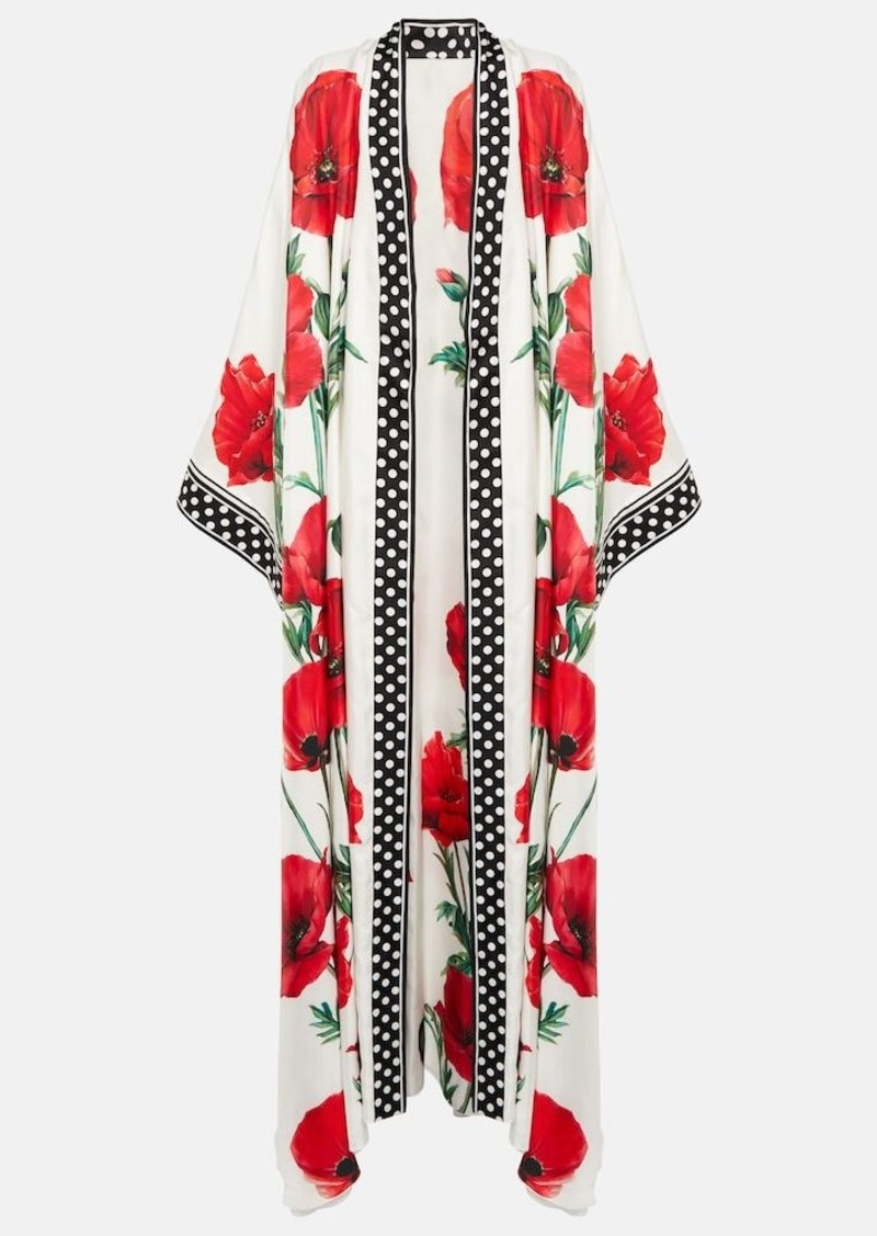 Dolce & Gabbana Printed silk kimono