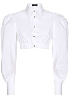 Dolce & Gabbana puff-sleeve poplin shirt