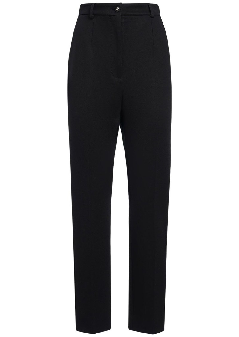 Dolce & Gabbana Punto Milano Jersey Straight Pants