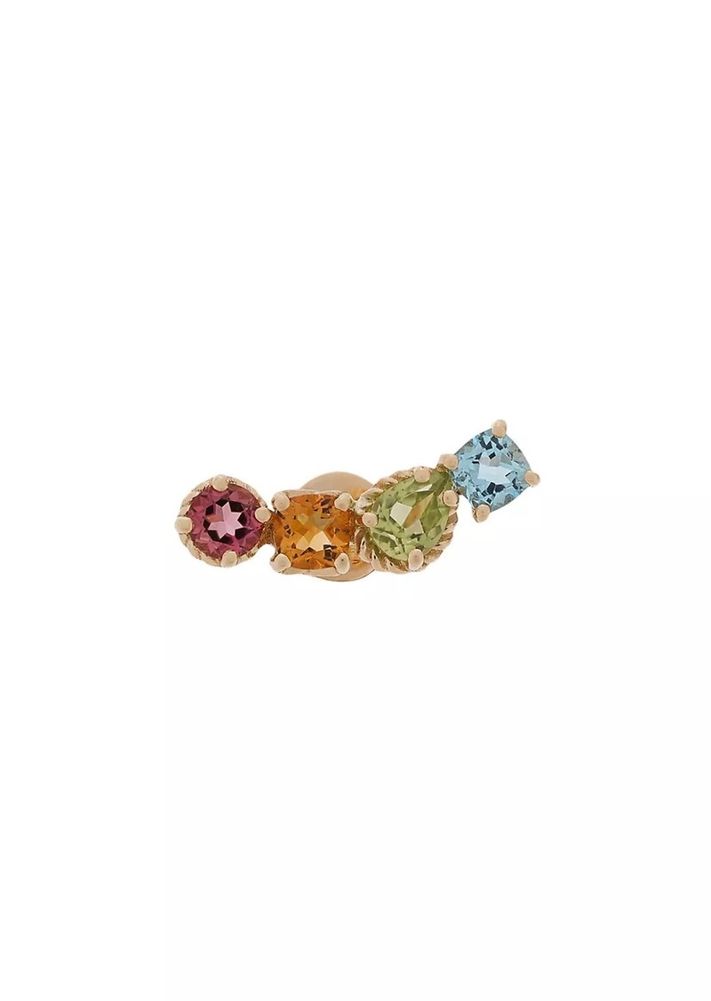 Dolce & Gabbana Rainbow 18K Yellow Gold & Sapphire Single Earring