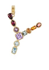 Dolce & Gabbana Rainbow Alphabet 18kt yellow gold multi-stone pendant