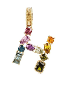 Dolce & Gabbana Rainbow Alphabet H 18kt yellow gold multi-stone pendant