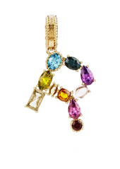 Dolce & Gabbana Rainbow Alphabet R 18kt yellow gold multi-stone necklace