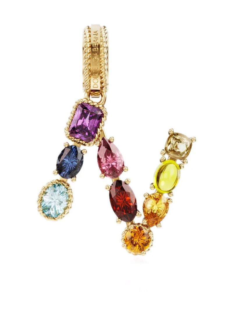 Dolce & Gabbana Rainbow N 18kt yellow gold multi-stone pendant