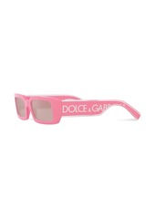 Dolce & Gabbana rectangular-frame logo-print sunglasses