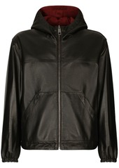 Dolce & Gabbana reversible wool/leather hooded jacket