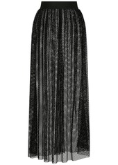 Dolce & Gabbana rhinestone-embellished mesh maxi skirt