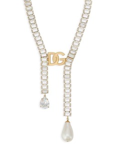 Dolce & Gabbana rhinestone-embellished logo necklace