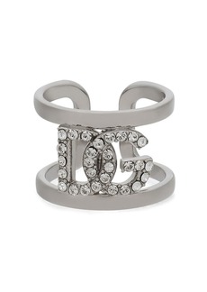 Dolce & Gabbana rhinestone-embellished logo ring