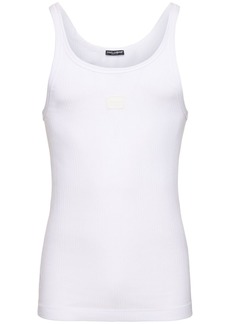 Dolce & Gabbana Ribbed Cotton Jersey Tank Top