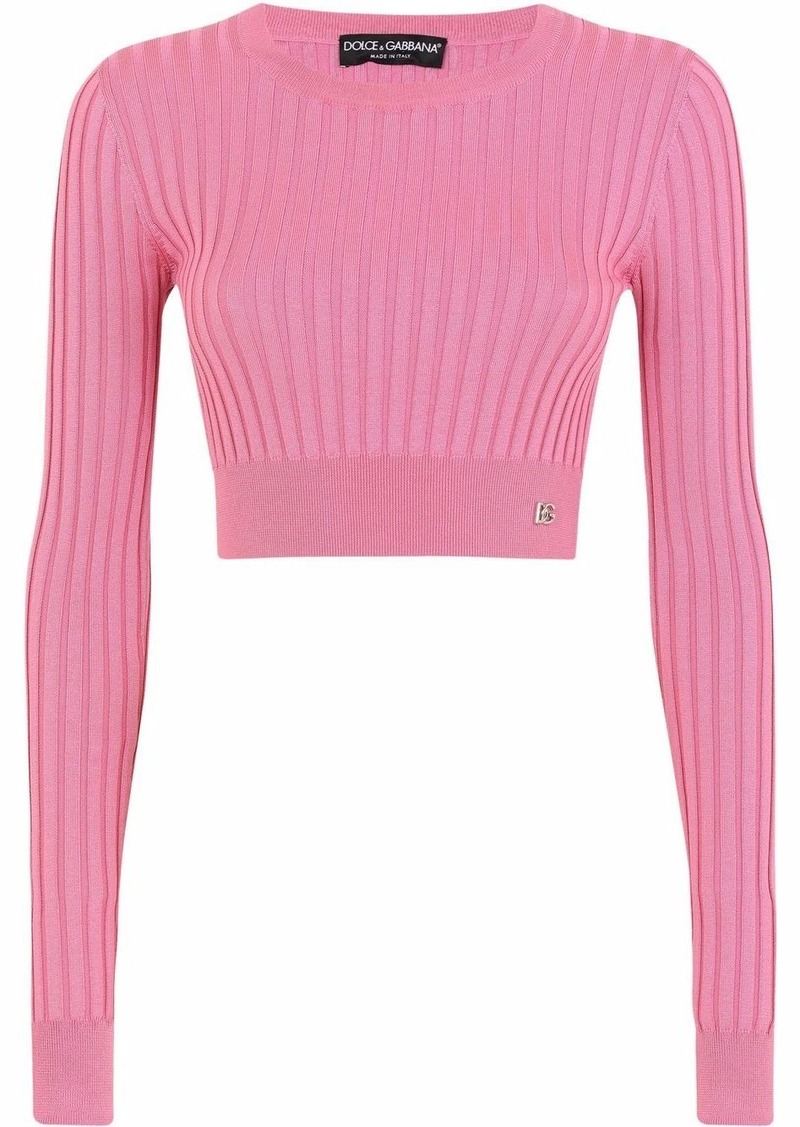 Dolce & Gabbana ribbed-knit cropped top