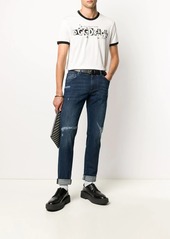 Dolce & Gabbana ripped mid-rise skinny jeans