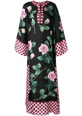 Dolce & Gabbana rose-print evening dress