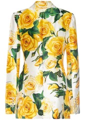 Dolce & Gabbana Rose Print Satin Jacket