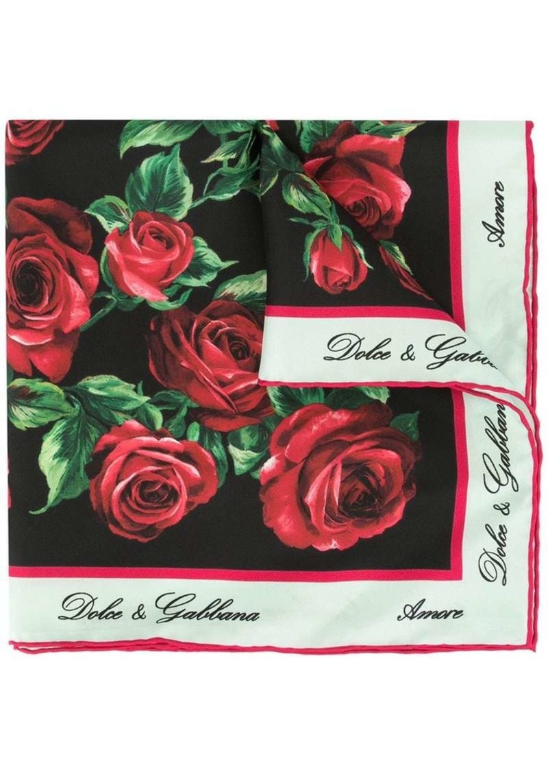 rose print scarf