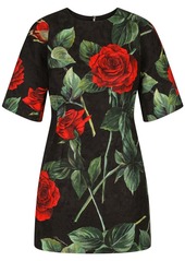 Dolce & Gabbana rose-print silk-blend dress