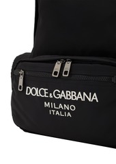 Dolce & Gabbana Rubberized Logo Nylon Backpack