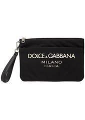 Dolce & Gabbana Rubberized Logo Nylon Pouch