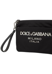 Dolce & Gabbana Rubberized Logo Nylon Pouch