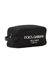 Dolce & Gabbana Rubberized Logo Nylon Toiletry Bag