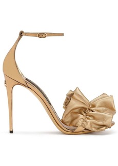 Dolce & Gabbana ruched-detail metallic sandals